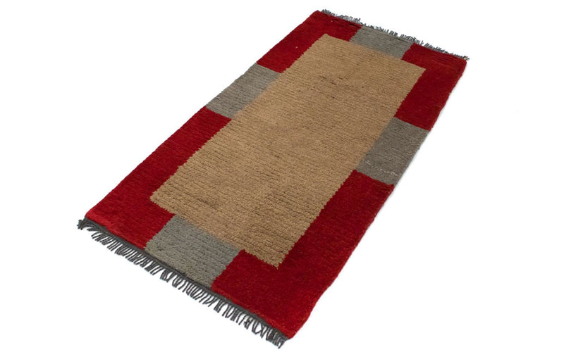 Nepal Teppich 140 x 70 cm - braun