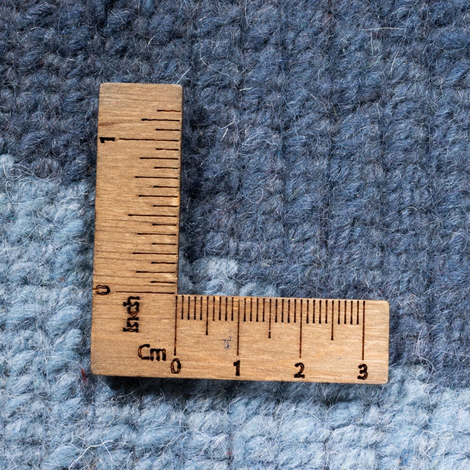 Nepal Teppich rund  - 210 x 210 cm - blau