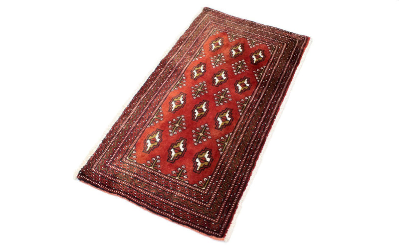 Turkaman Teppich 100 x 50 cm - rot