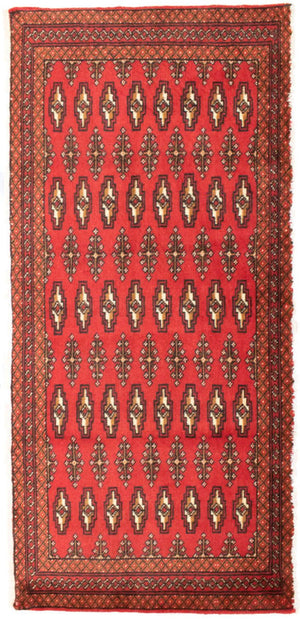 Turkaman Teppich 130 x 60 cm - rot