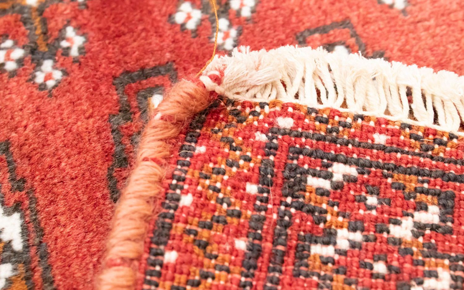 Turkaman Teppich 100 x 50 cm - rot