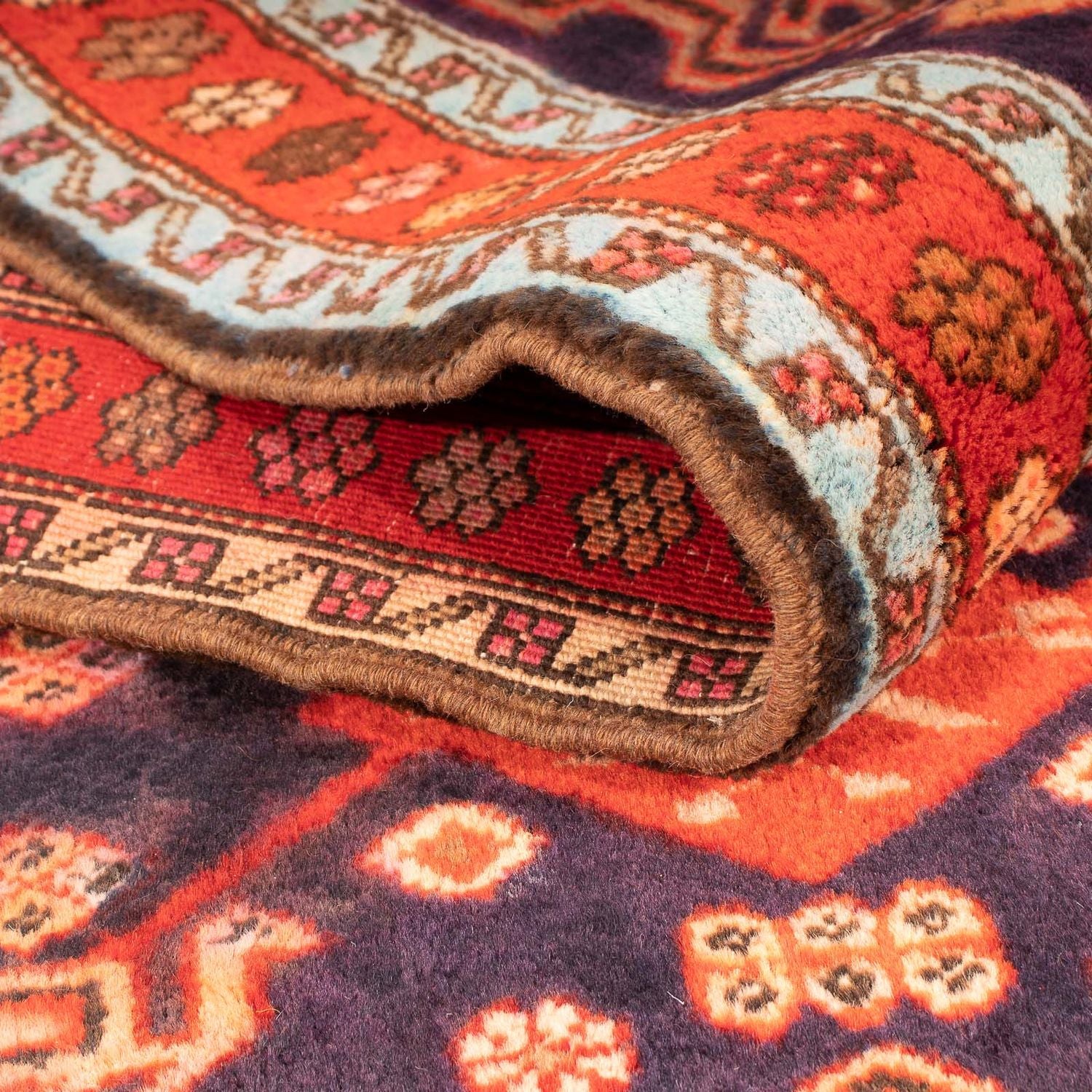 Perserteppich - Nomadic 280 x 130 cm - dunkelblau
