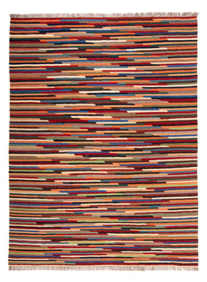 Kelim Teppich - Trendy 202 x 147 cm - mehrfarbig
