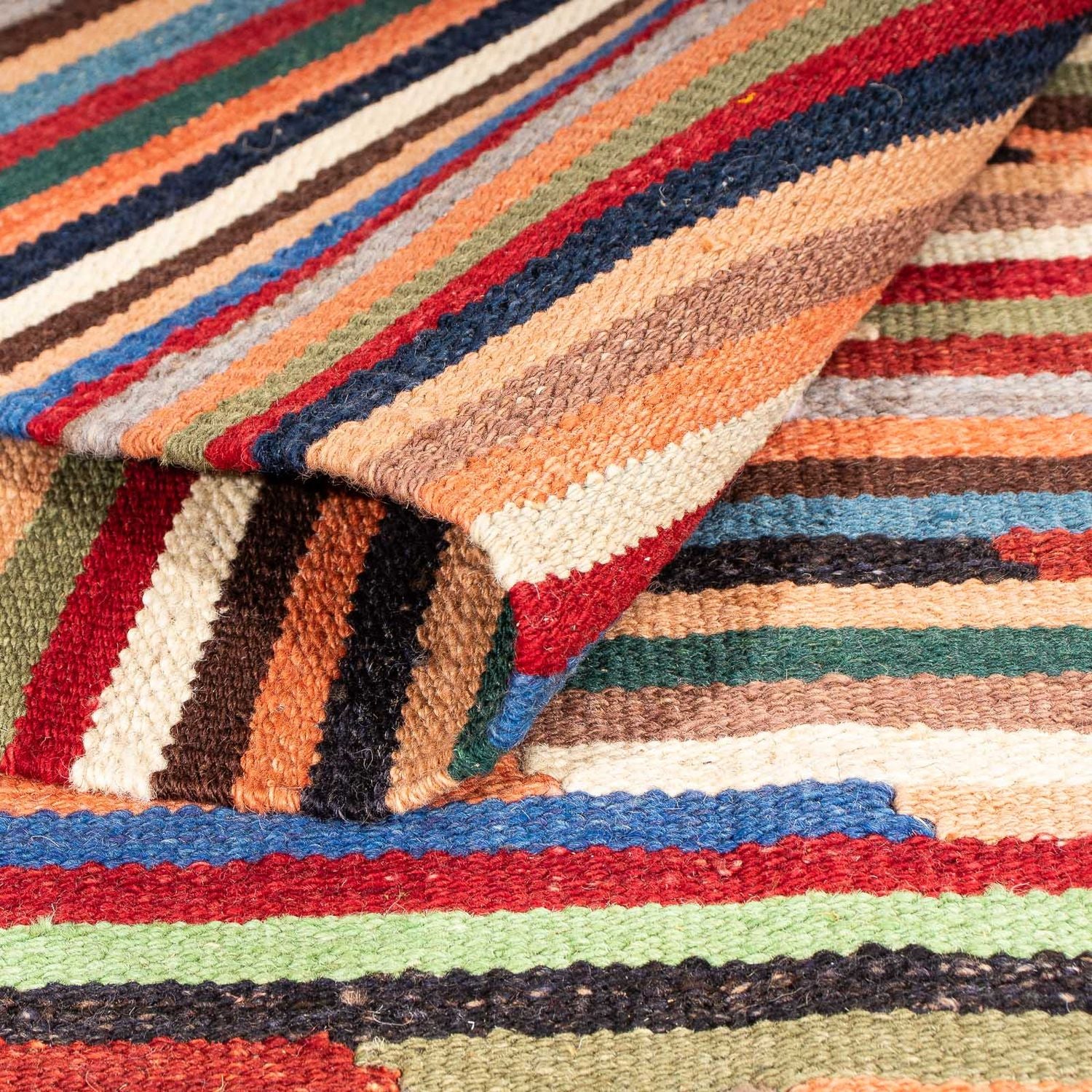 Kelim Teppich - Trendy 202 x 147 cm - mehrfarbig