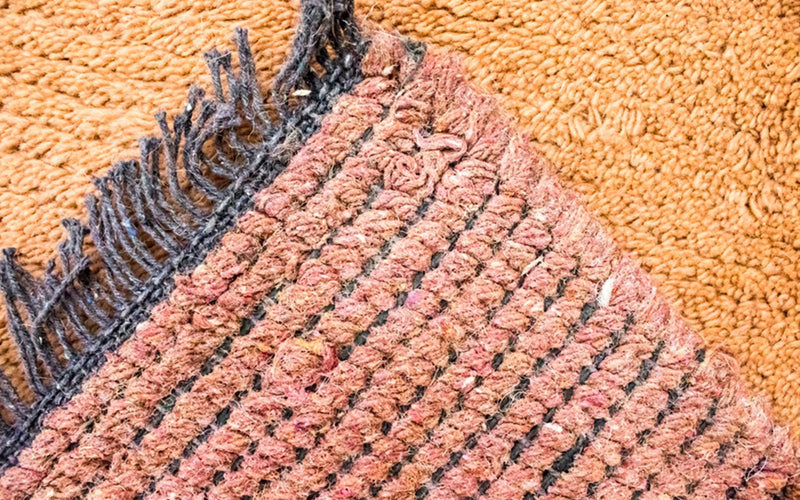 Nepal Teppich 140 x 70 cm - orange