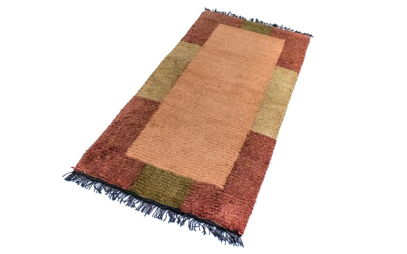 Nepal Teppich 140 x 70 cm - orange