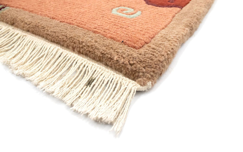 Nepal Teppich 140 x 70 cm - orange