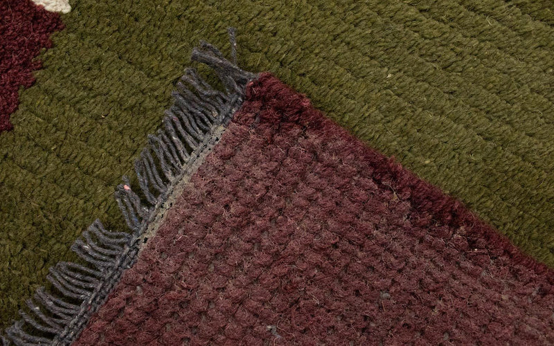 Nepal Teppich 140 x 70 cm - grün
