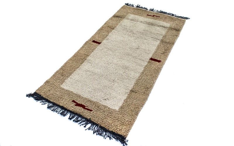 Nepal Teppich 140 x 70 cm - beige