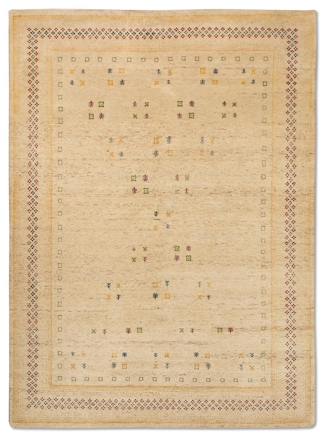 Gabbeh Teppich - Loribaft Indus 400 x 300 cm - beige
