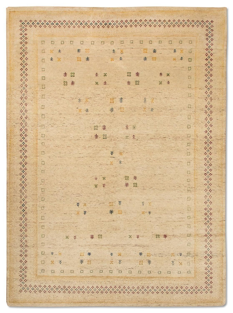 Gabbeh Teppich - Loribaft Indus 400 x 300 cm - beige