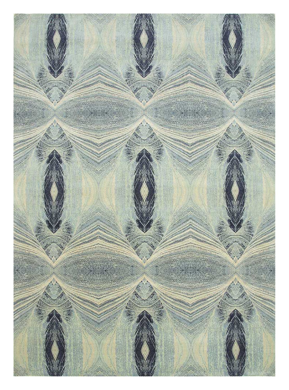 Wollteppich - 300 x 240 cm - hellblau