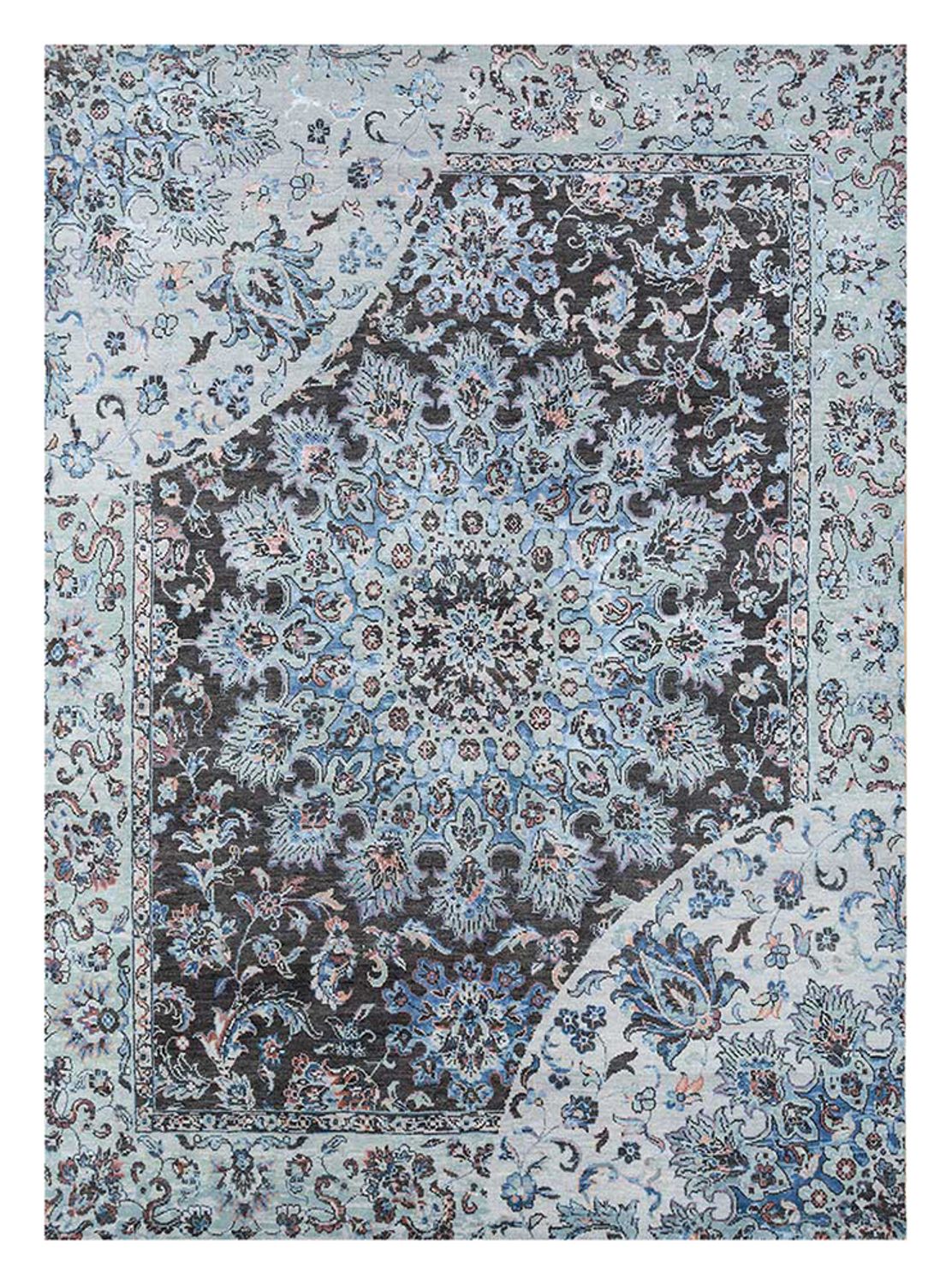 Wollteppich - 300 x 240 cm - lichtblau
