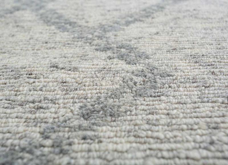 Wollteppich - 300 x 240 cm - silber