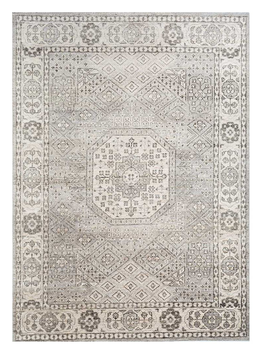Wollteppich - 300 x 240 cm - silber