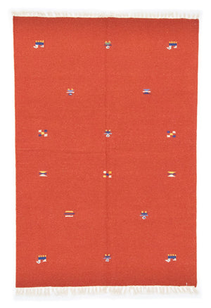 Kelim Teppich - Trendy 200 x 140 cm - orange