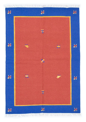 Kelim Teppich - Trendy 200 x 140 cm - rot