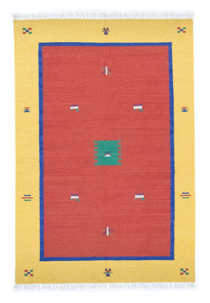 Kelim Teppich - Trendy 200 x 140 cm - orange
