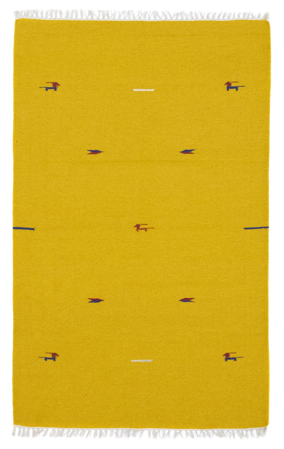 Kelim Teppich - Trendy 180 x 120 cm - gelb
