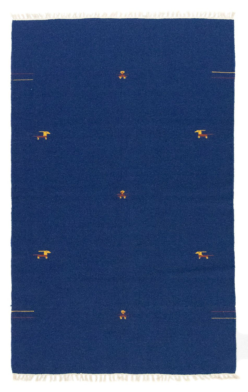 Kelim Teppich - Trendy 180 x 120 cm - blau