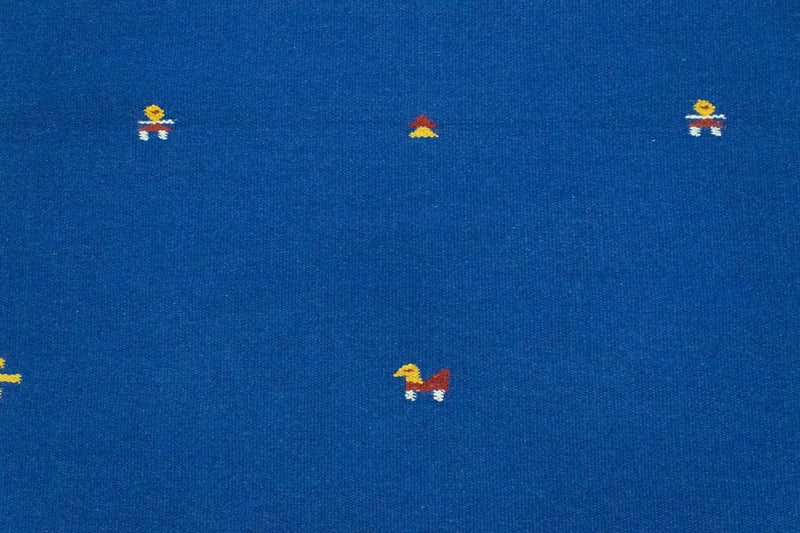 Kelim Teppich - Trendy 180 x 120 cm - blau