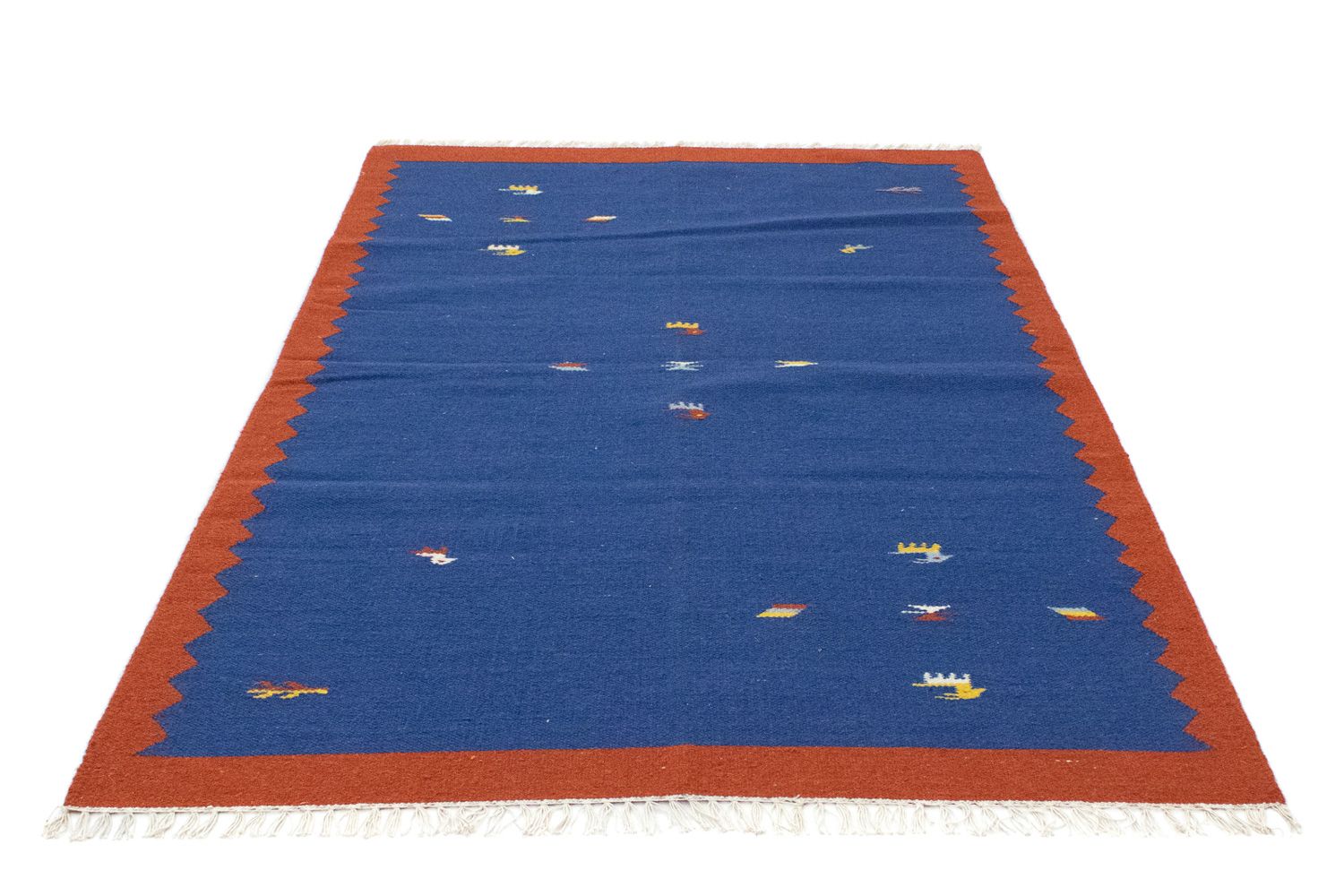 Kelim Teppich - Trendy 180 x 120 cm - blau