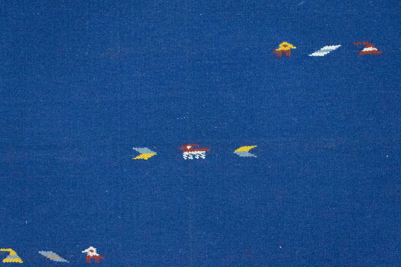 Kelim Teppich - Trendy 180 x 120 cm - blau