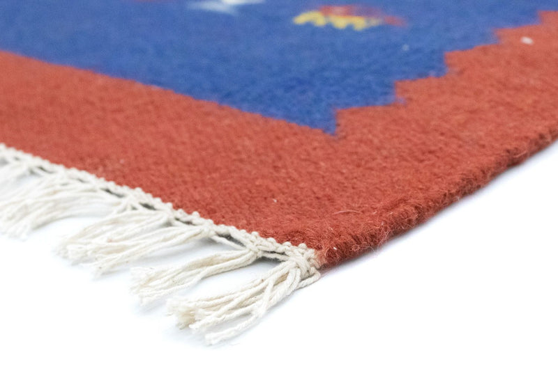 Kelim Teppich - Trendy 180 x 120 cm - blau