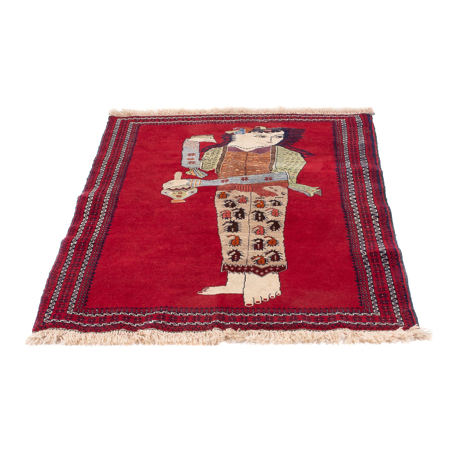 Belutsch Teppich - 135 x 86 cm - rot