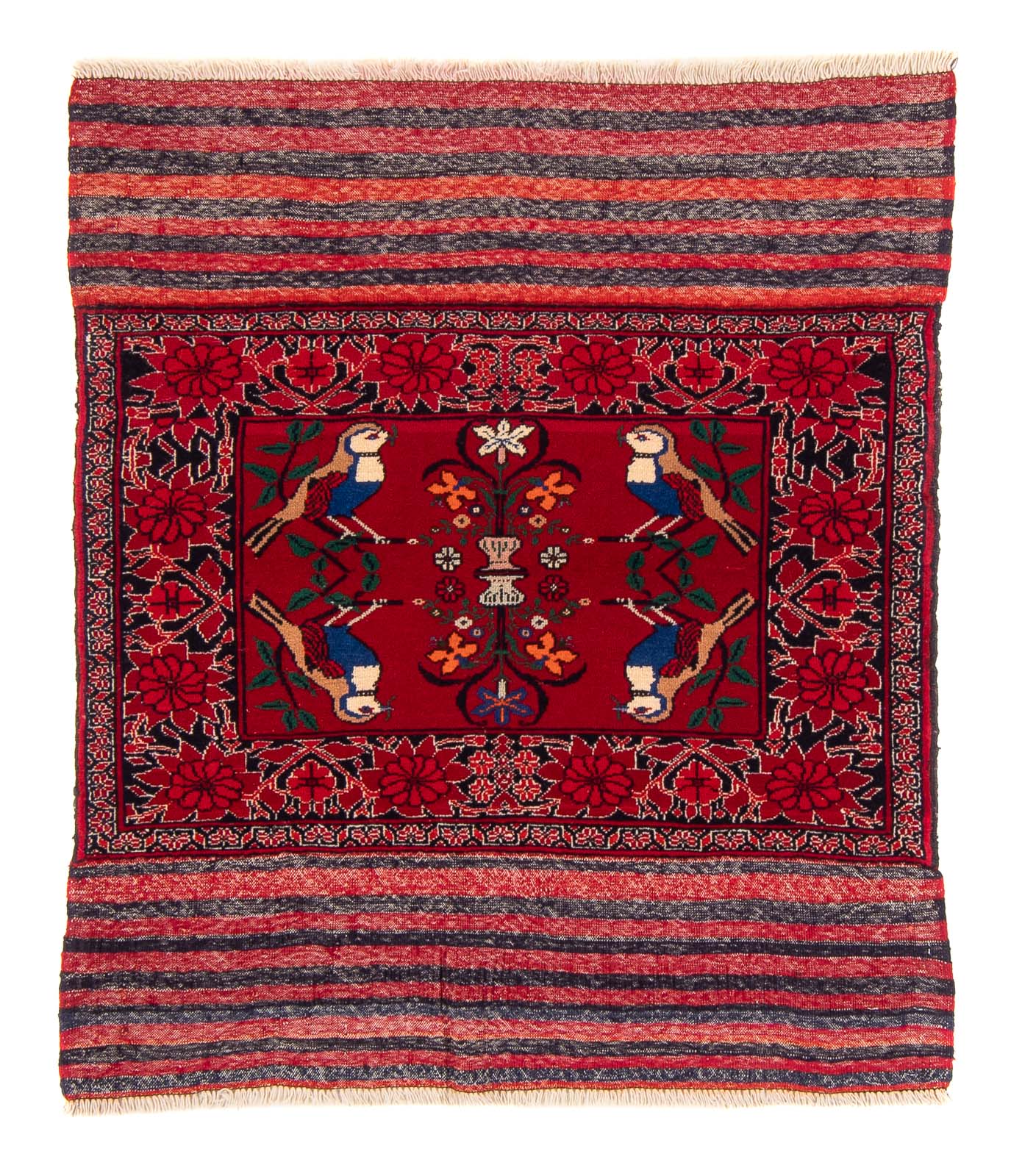 Belutsch Teppich quadratisch  - 104 x 91 cm - rot
