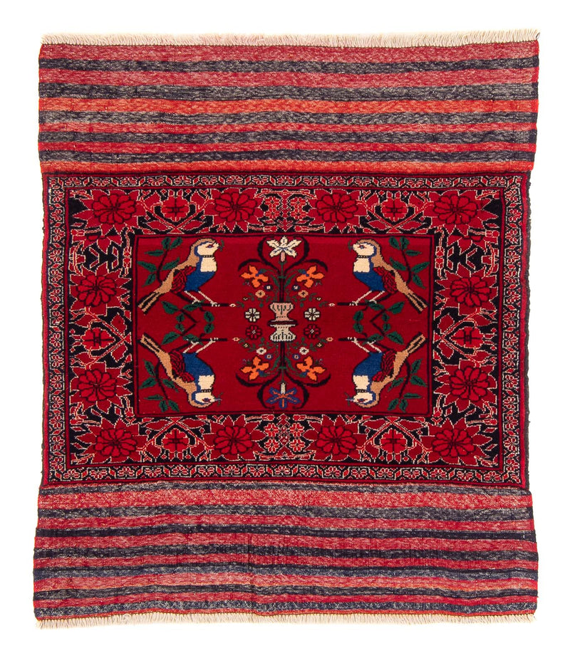 Belutsch Teppich quadratisch  - 104 x 91 cm - rot