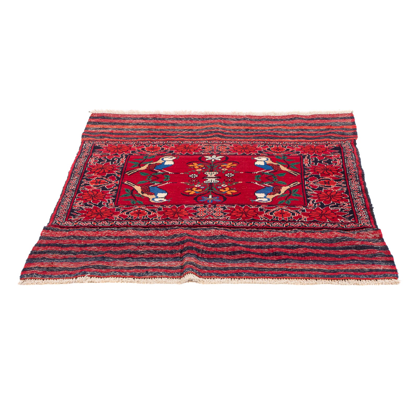 Belutsch Teppich quadratisch  - 104 x 91 cm - rot