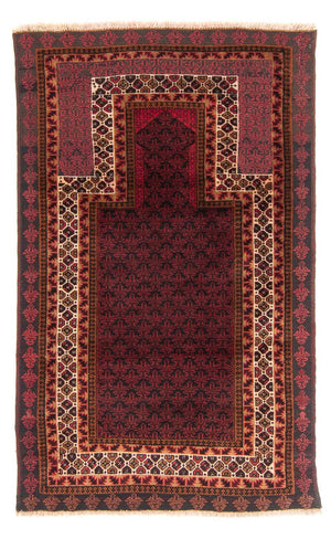 Belutsch Teppich - Gebetsteppich - 140 x 90 cm - dunkelblau