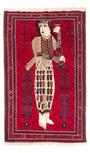 Belutsch Teppich - 157 x 102 cm - rot