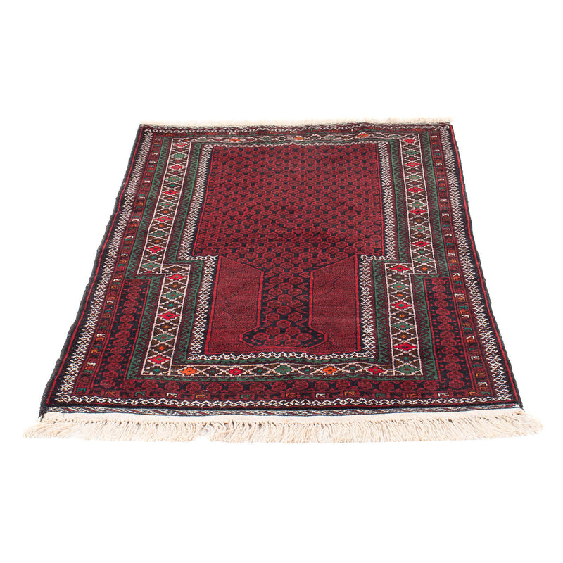 Belutsch Teppich - Gebetsteppich - 145 x 88 cm - rot