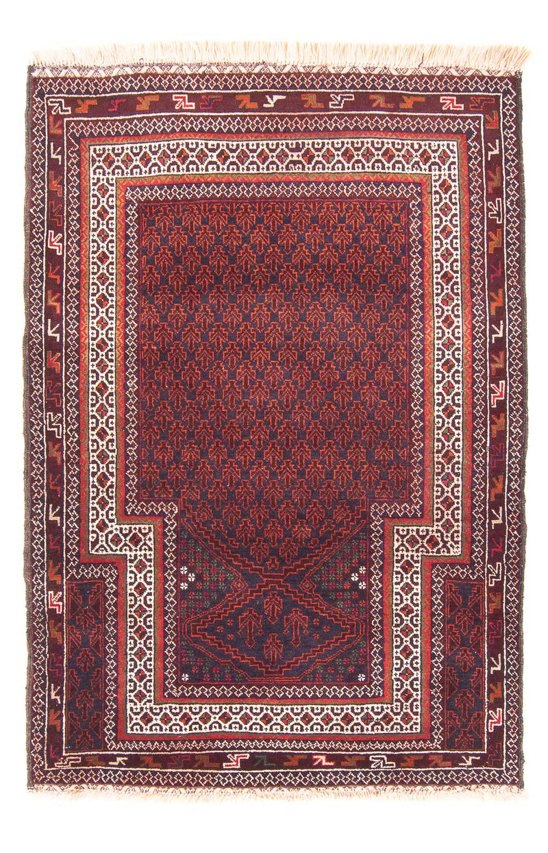 Belutsch Teppich - Gebetsteppich - 146 x 99 cm - dunkelblau