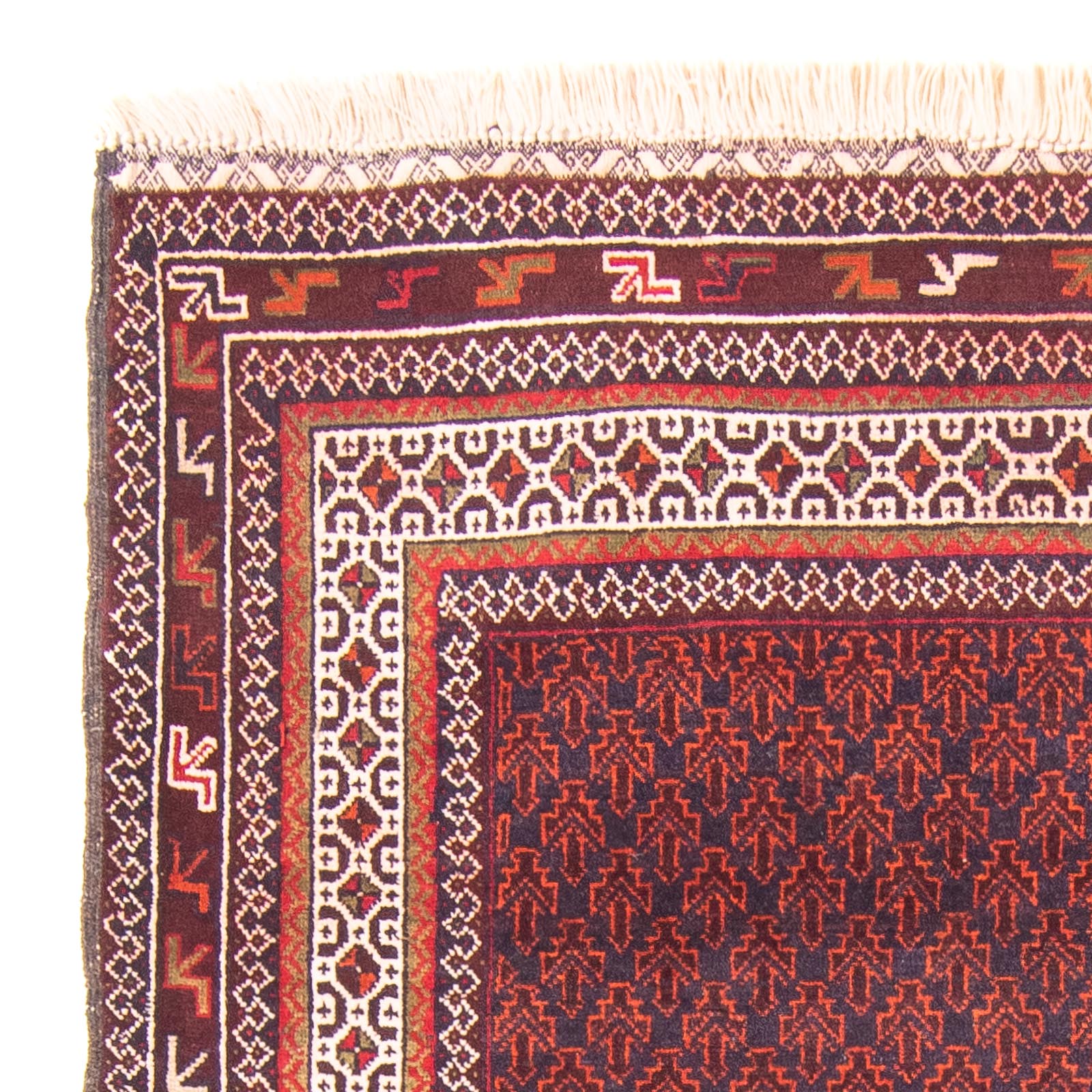 Belutsch Teppich - Gebetsteppich - 146 x 99 cm - dunkelblau