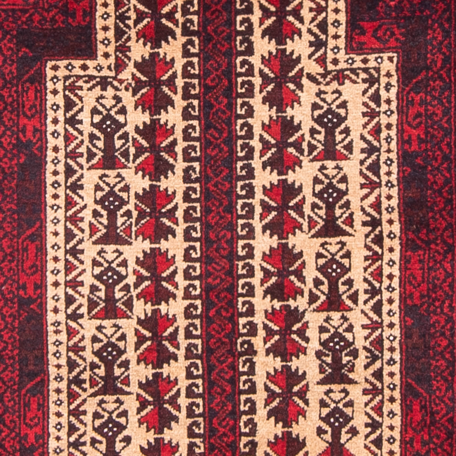 Belutsch Teppich - Gebetsteppich - 154 x 93 cm - beige