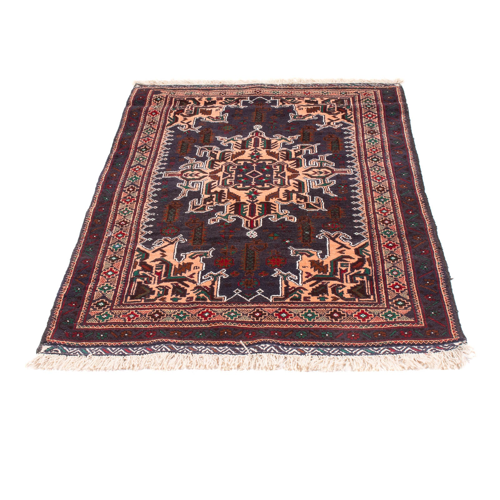 Belutsch Teppich - 150 x 89 cm - dunkelblau