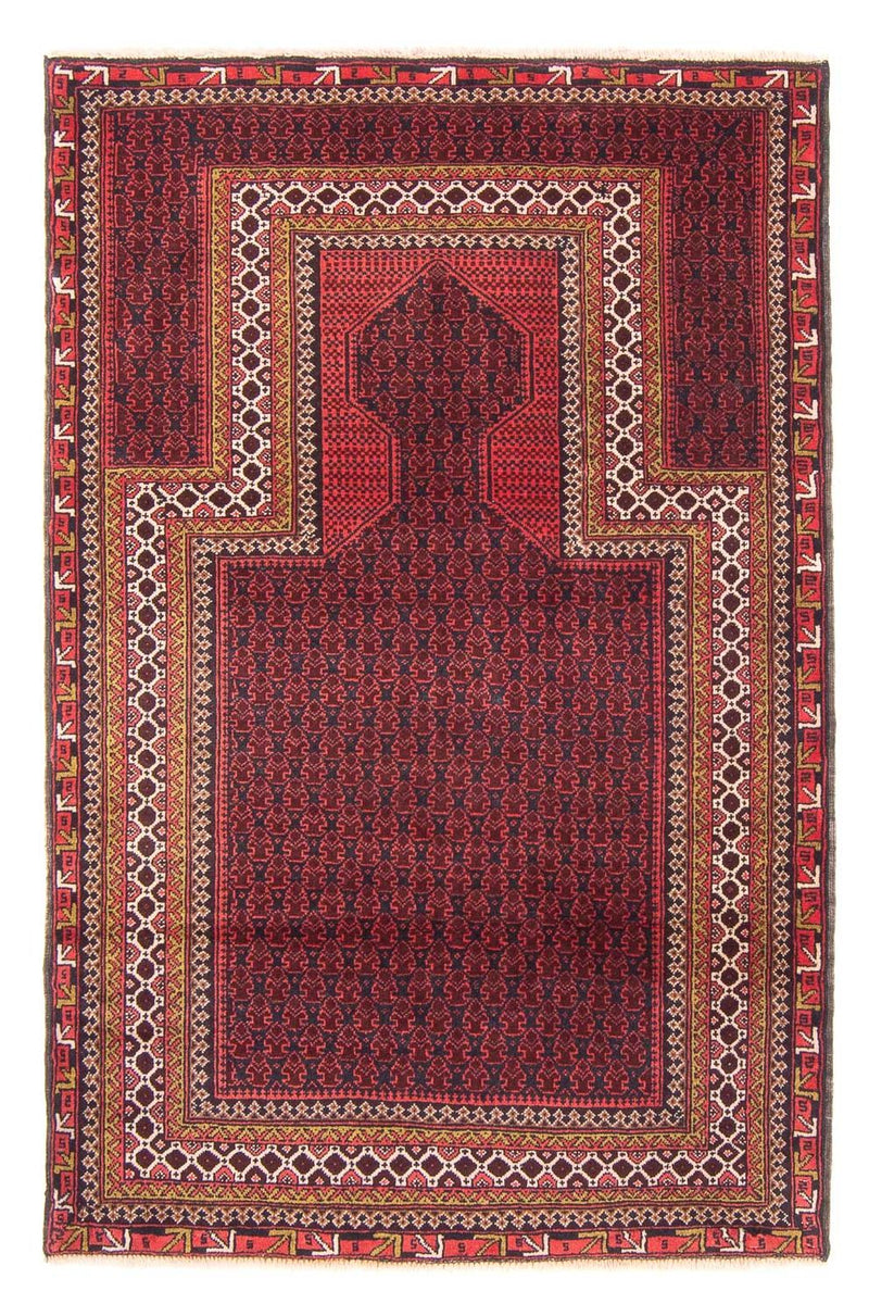 Belutsch Teppich - Gebetsteppich - 140 x 91 cm - dunkelblau