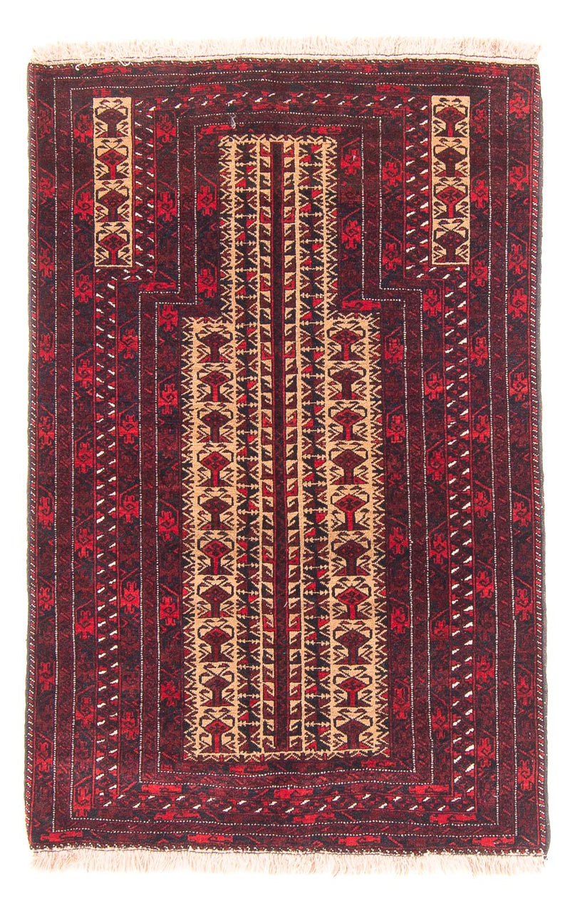 Belutsch Teppich - Gebetsteppich - 130 x 83 cm - beige
