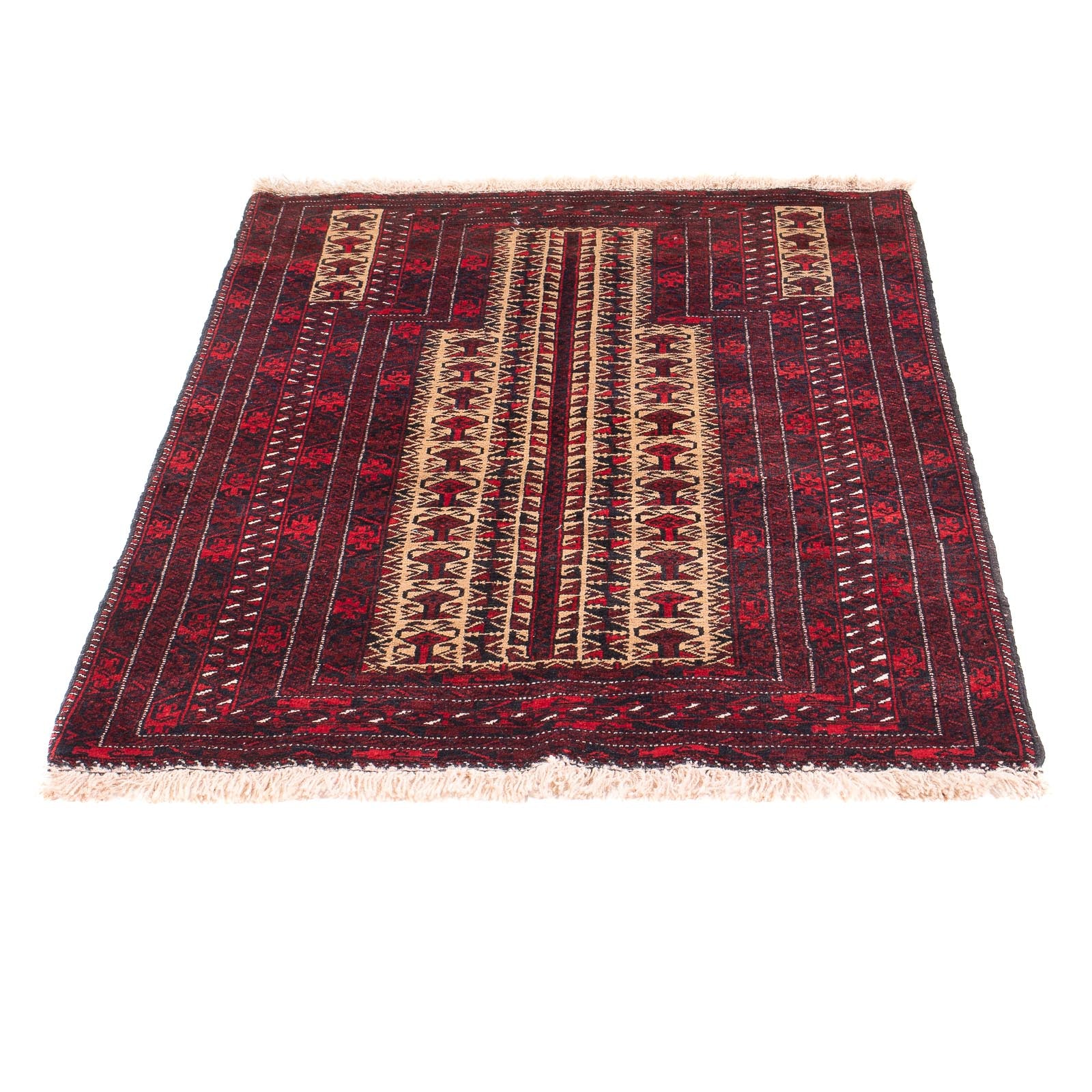 Belutsch Teppich - Gebetsteppich - 130 x 83 cm - beige