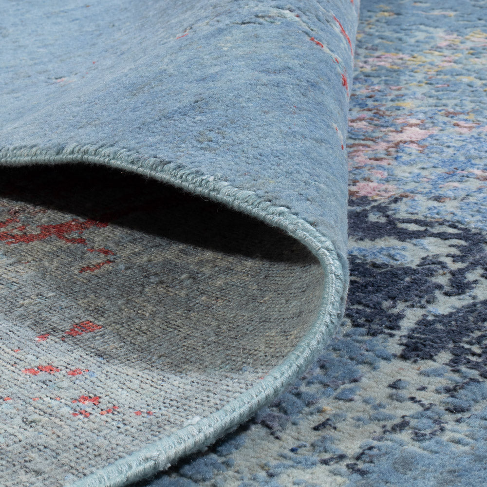 Designer Teppich - 242 x 163 cm - seeblau