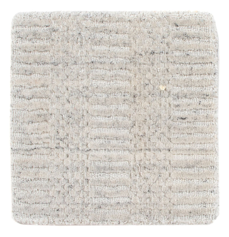 Wollteppich quadratisch  - 30 x 30 cm - hellgrau
