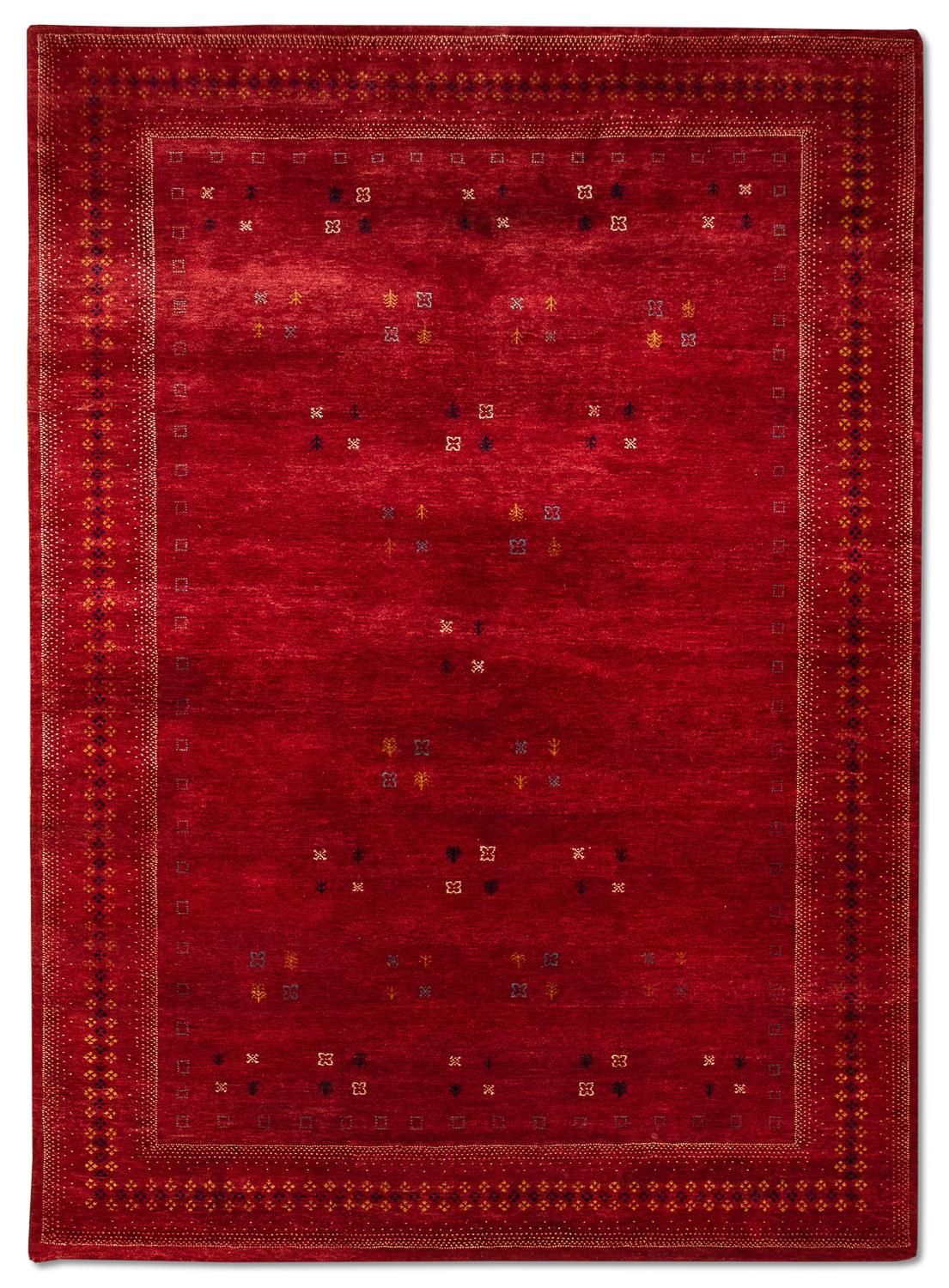 Gabbeh Teppich - Loribaft Indus 250 x 200 cm - rot