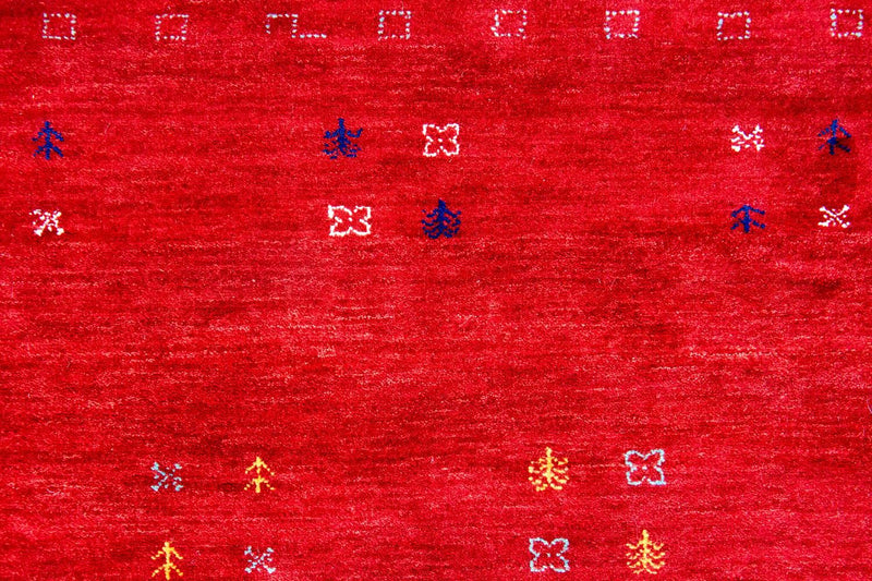Gabbeh Teppich - Loribaft Indus 250 x 200 cm - rot