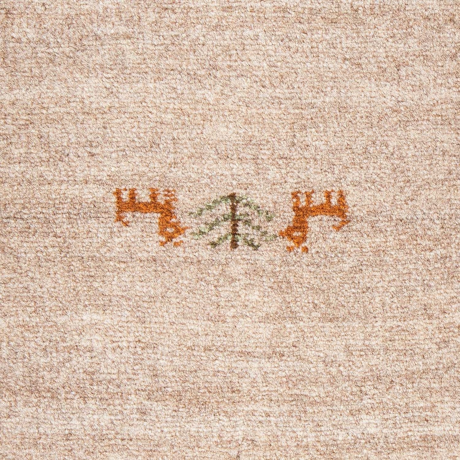 Gabbeh Teppich - Loribaft Perser 60 x 40 cm - hellchoco