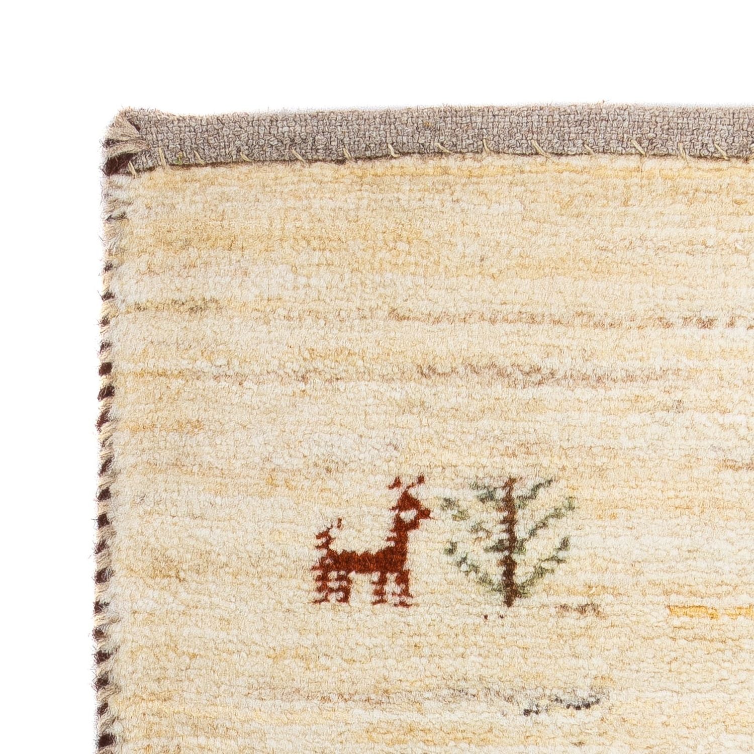 Gabbeh Teppich - Loribaft Perser 60 x 40 cm - beige