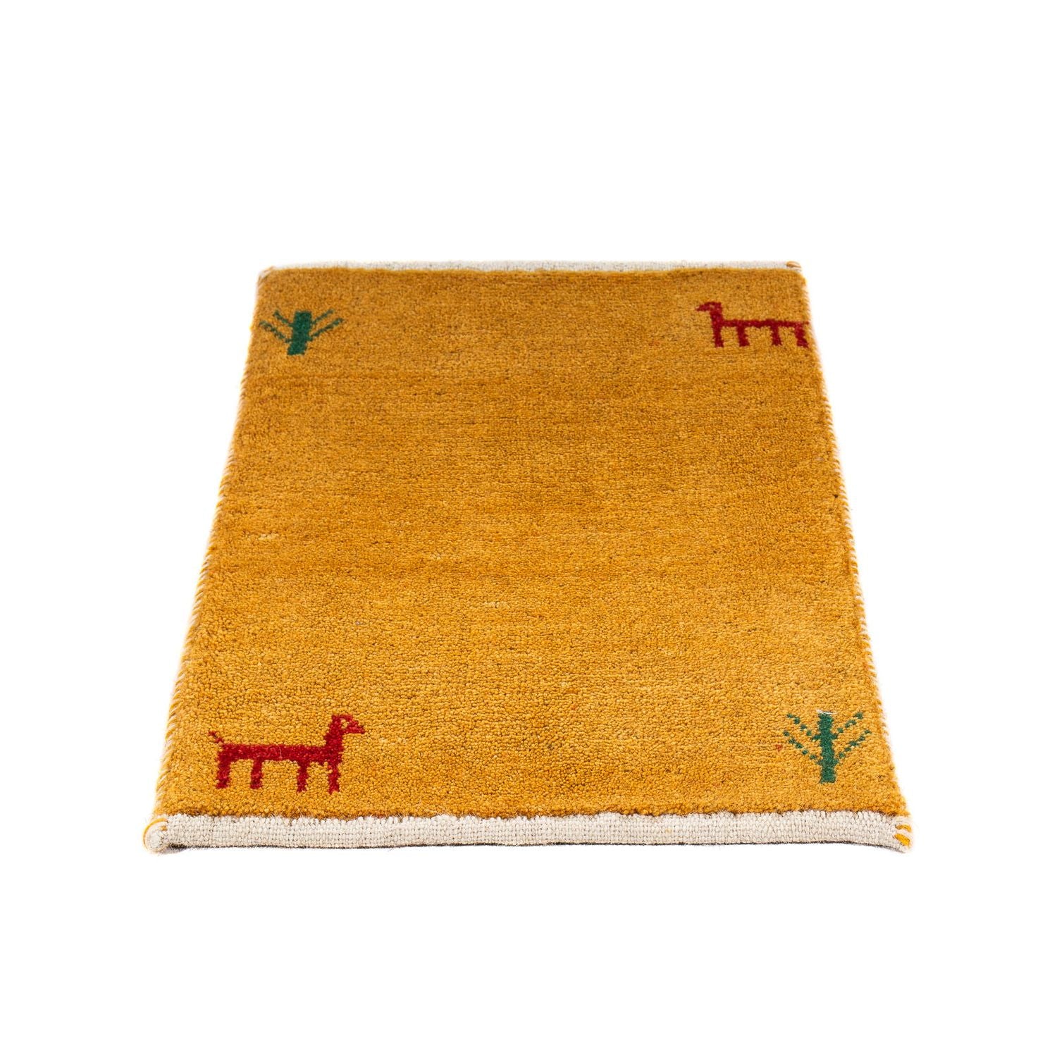 Gabbeh Teppich - Loribaft Perser 60 x 40 cm - orange