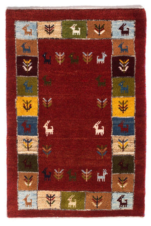 Gabbeh Teppich - Perser - 88 x 61 cm - mehrfarbig